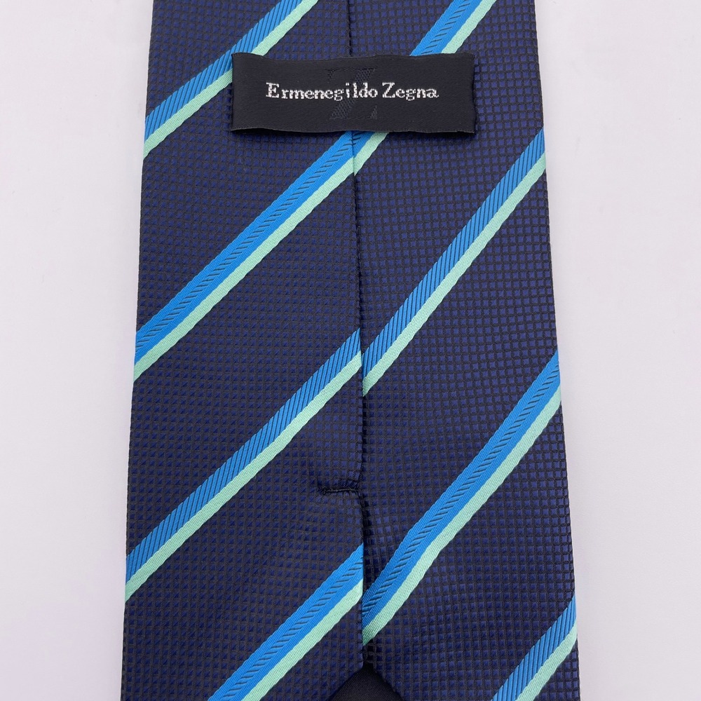 Ermenegildo Zegna‎ Striped Luxury Silk Necktie Designer Men's Business Casual